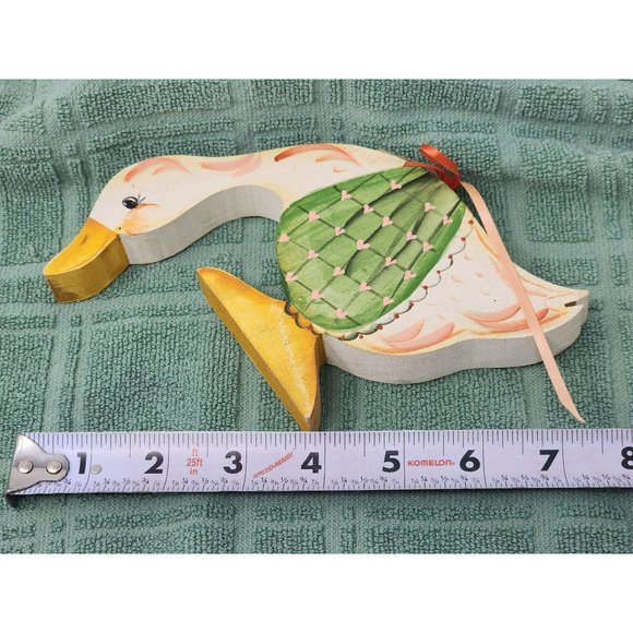 Vintage Folk Art Goose/Duck Farmhouse Kitchen Wood Shelf Duck/Goose Hand Painted - Picture 8 of 9